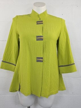 Moonlight By V&S Design Lime Green Textured Women's Blouse